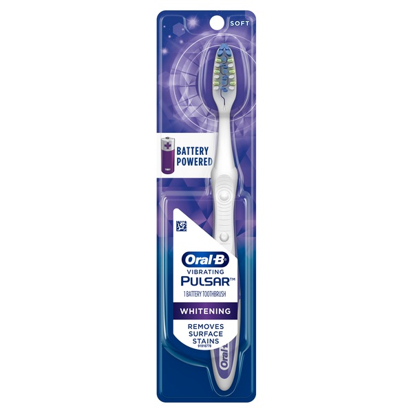 Oral-B Pulsar 3D White Luxe Battery Powered Toothbrush, Soft Bristles, 1 Count