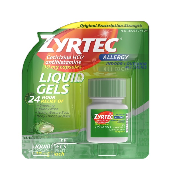 Zyrtec 24 Hour Allergy Relief Antihistamine Capsules