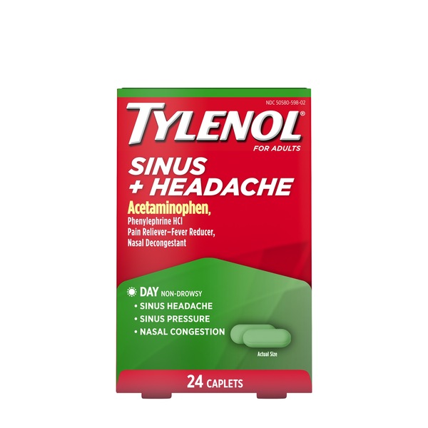 Tylenol Sinus Congestion and Pain Daytime Caplets, 24CT