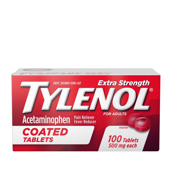 Tylenol Extra Strength Coated Tablets with Acetaminophen 500mg