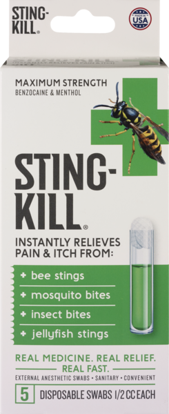 Sting-Kill Disposable Swabs  Maximum Strength