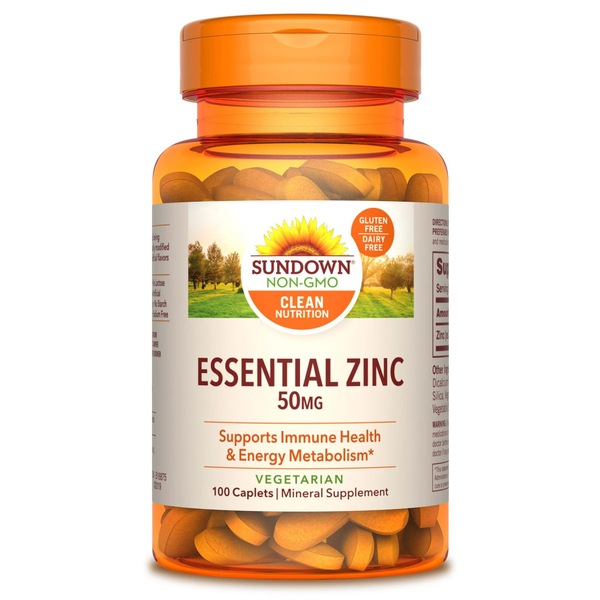 Sundown Naturals Zinc Caplets 50mg, 100 CT