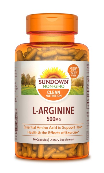 Sundown Naturals L-Arginine Capsules 500mg, 90CT