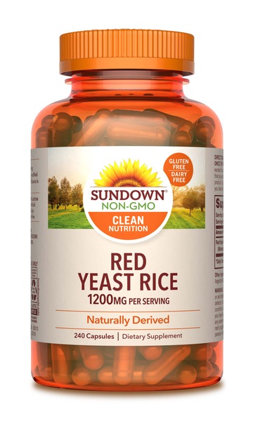 Clicking on the image opens a new modal with 1 larger images of Sundown Naturals Red Yeast Rice 1200 mg, 240CT. Some images may not have descriptive text. 1 out of 1.