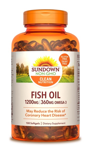 Sundown Naturals Fish Oil Softgels 1200mg
