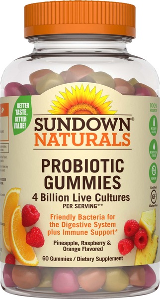 Sundown Naturals Probiotic Gummies, 60CT