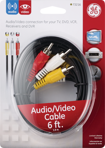 GE Audio/Video Cable, 6'