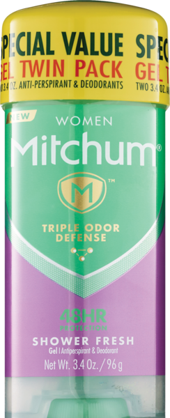 Mitchum Power Gel for Women Anti-Perspirant & Deodorant Twin Pack, Shower Fresh 