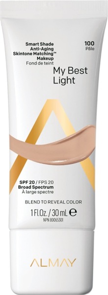 Almay Smart Shade Anti-Aging Skintone Matching Makeup, Hypoallergenic, Cruelty Free, Oil Free, Fragrance Free, Dermatologist Tested Foundation with SPF 20
