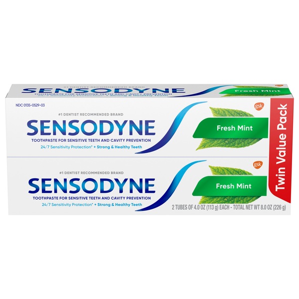 SENSODYNE MAXIMUM STRENGTH FRESH MINT TOOTHPASTE 2 PACK