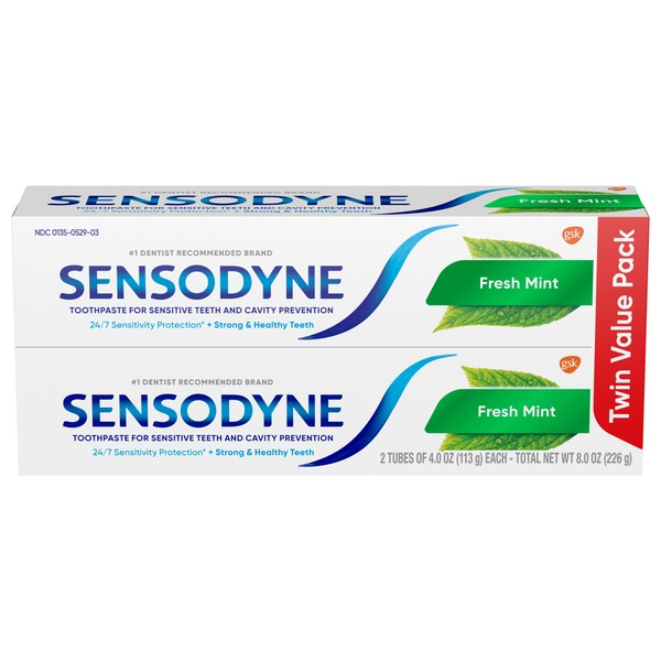 SENSODYNE MAXIMUM STRENGTH FRESH MINT TOOTHPASTE 2 PACK