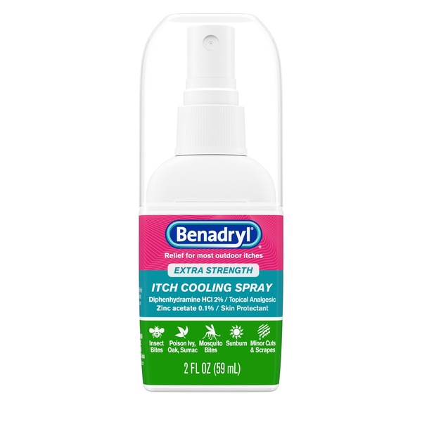 Benadryl Extra Strength Anti-Itch Cooling Spray, Travel Size, 2 fl. oz