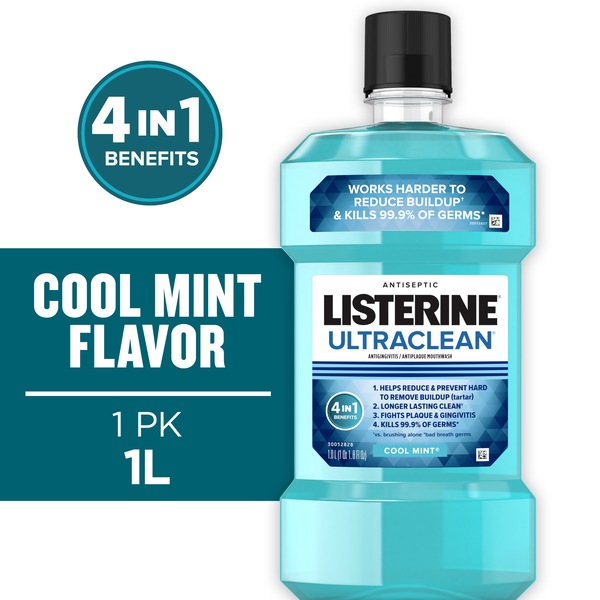 Listerine Ultraclean Oral Care Antiseptic Mouthwash, Cool Mint