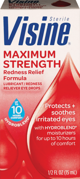 Visine Max Strength Redness Relief Formula Eye Drops, 0.5 fl. OZ