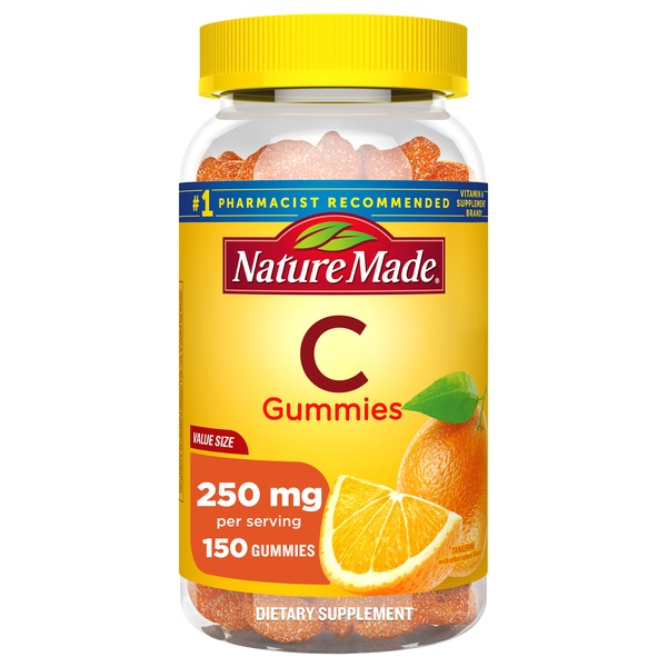 Clicking on the image opens a new modal with 1 larger images of Nature Made Vitamin C Adult Gummies Value Size. Some images may not have descriptive text. 1 out of 1.