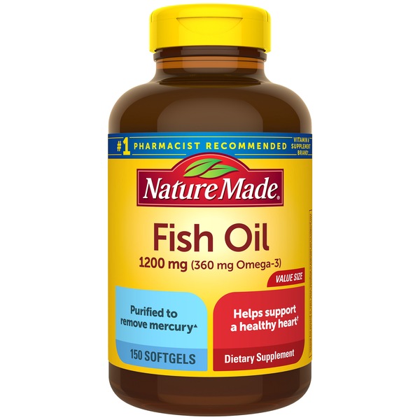 Nature Made Omega-3 Fish Oil 1200 Mg Softgels, 150CT