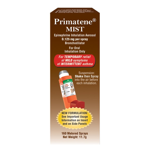 Primatene Mist Epinephrine Inhalation Aerosol, 0.125mg per spray