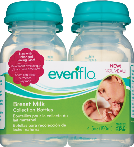 Evenflo Breast Milk Collection Bottles, 5OZ