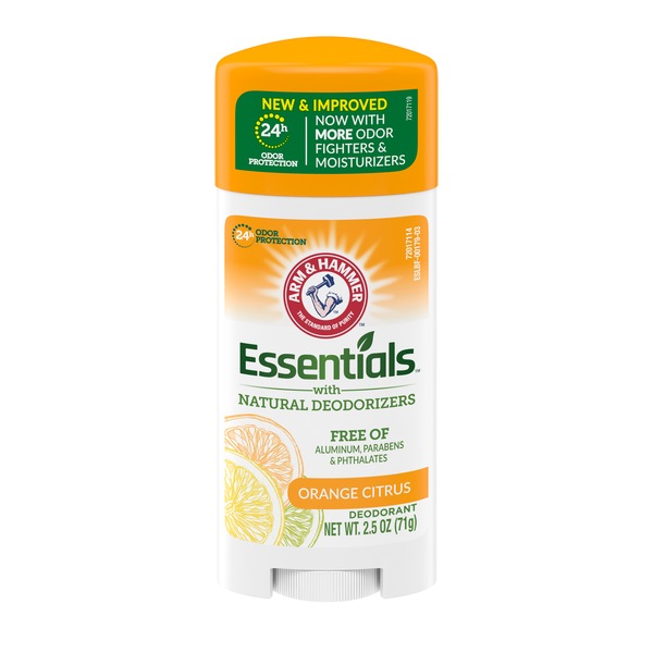 Arm & Hammer Essentials Deodorant, Crisp Orange Citrus, 2.5 OZ