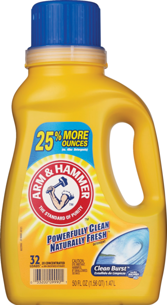 Arm & Hammer Liquid Laundry Detergent, Clean Burst, 50 OZ