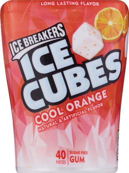 Ice Breakers Ice Cubes Gum Cool Orange, 3.24 OZ