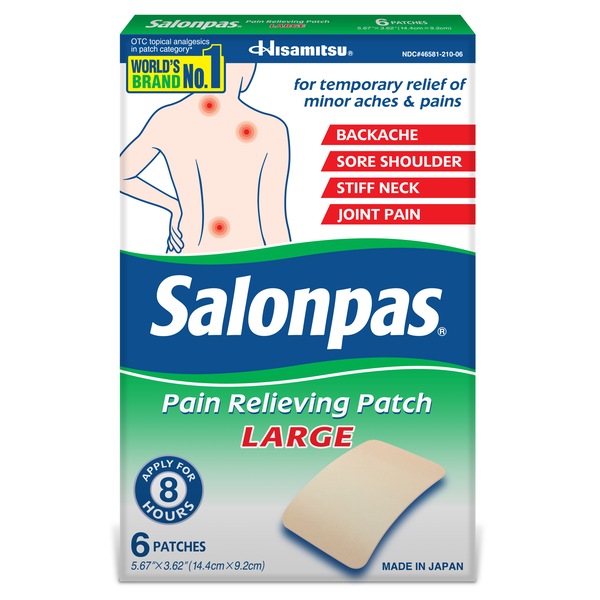 Salonpas Pain Relieving Patch, 6 CT