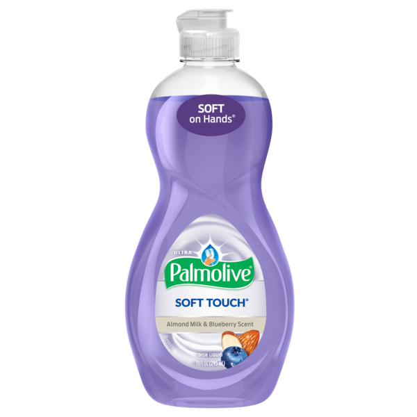 Palmolive Ultra Liquid Dish Soap, Soft Touch Almond Milk & Blueberry Scent, 10 OZ