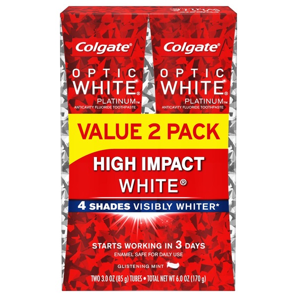 Colgate OPTIC WHITE RENEWAL High Impact White Toothpaste 2Pk