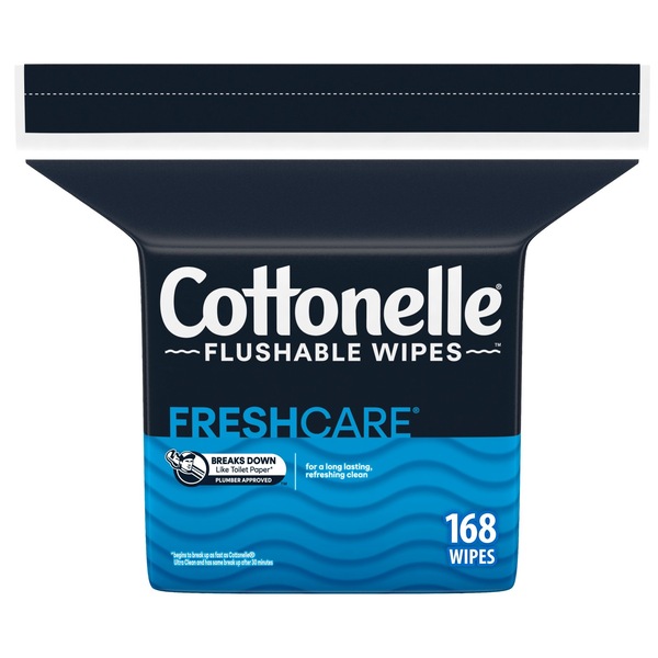 Cottonelle Flushable Wet Wipes, 168 CT