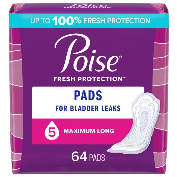 Poise Pads Maximum Absorbency Long Length
