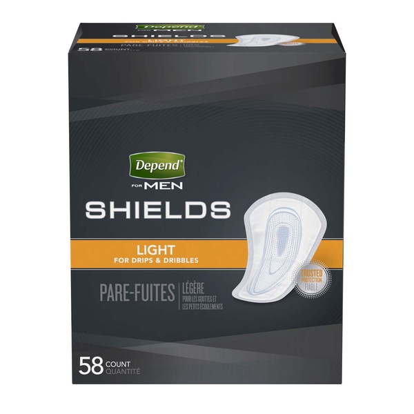 Depend Incontinence Shields for Men, Light Absorbency