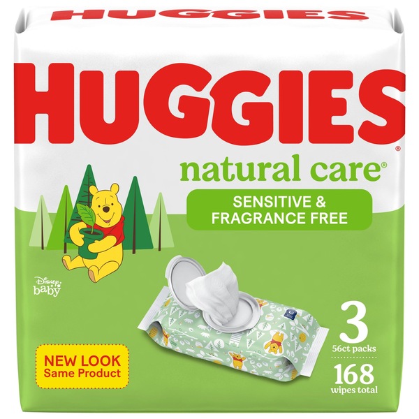 Huggies Natural Care Baby Wipes, Unscented