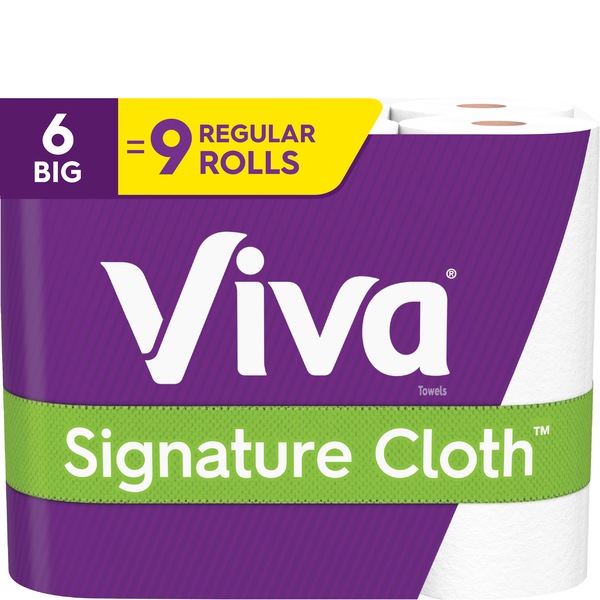 Viva Signature Cloth Choose-A-Sheet Paper Towels, 6 Big Rolls