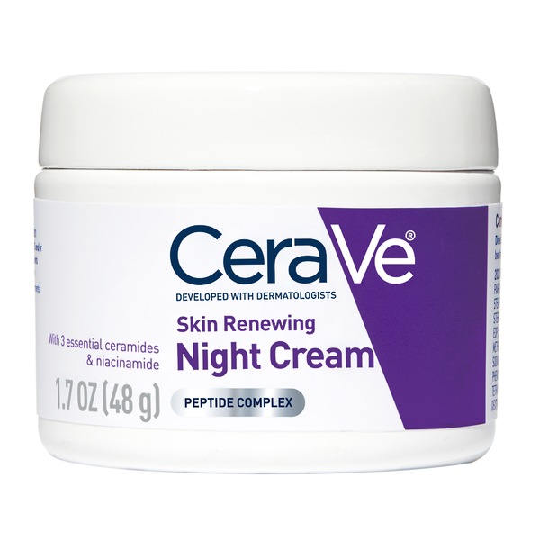 CeraVe Skin Renewing Night Cream, Face Moisturizer, 1.7 OZ