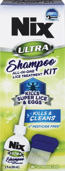 Nix Ultra Shampoo Lice Treatment, Kills Super Lice & Eggs, 4 fl OZ