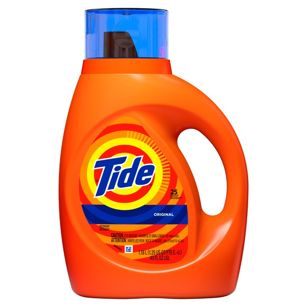 Tide HE Turbo Clean Liquid Laundry Detergent, Original Scent, 40 OZ