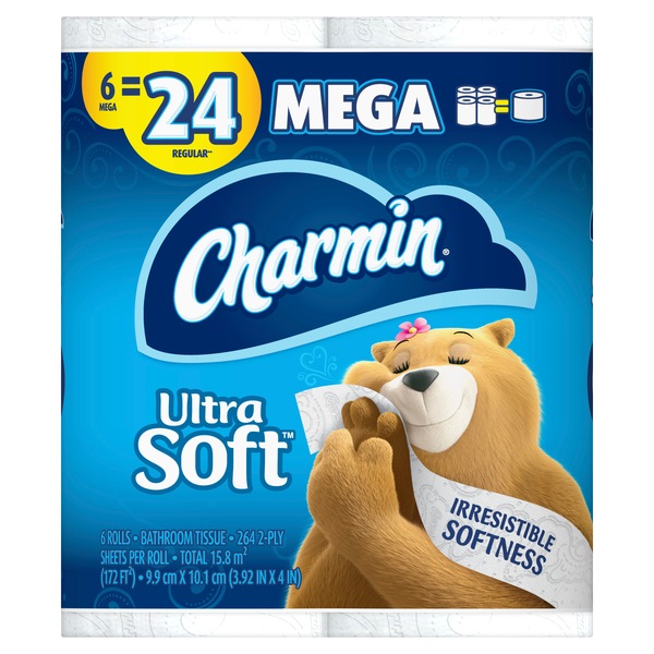 Charmin Ultra Soft Toilet Paper, 6/Pack