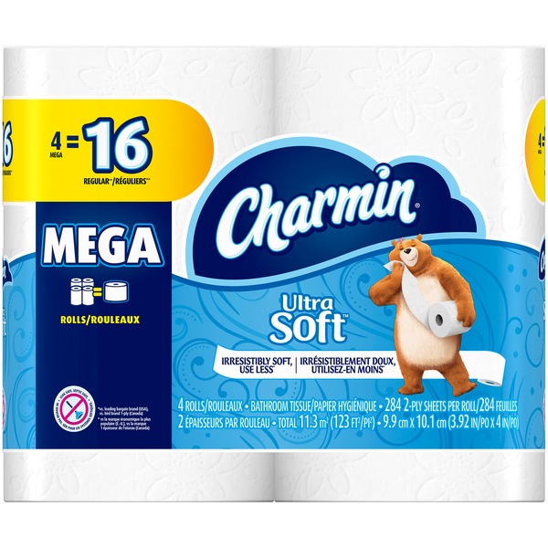 Charmin Ultra Soft Toilet Paper, 4/Pack