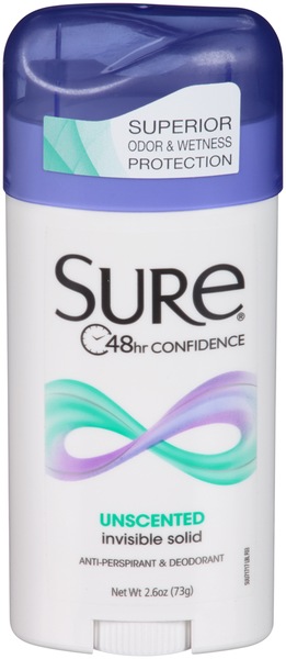 Sure 48-Hr Confidence Antipers/Deod Invsbl Solid Unscented