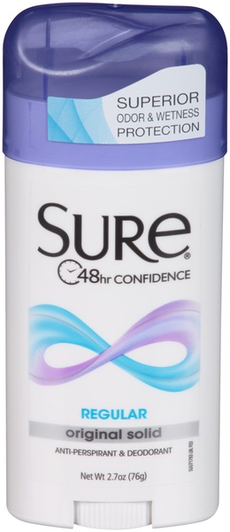 Sure Anti-Perspirant Deodorant Original Solid Regular