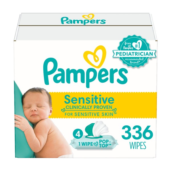 Pampers Sensitive Baby Wipes, 336 Wipes 6 CT