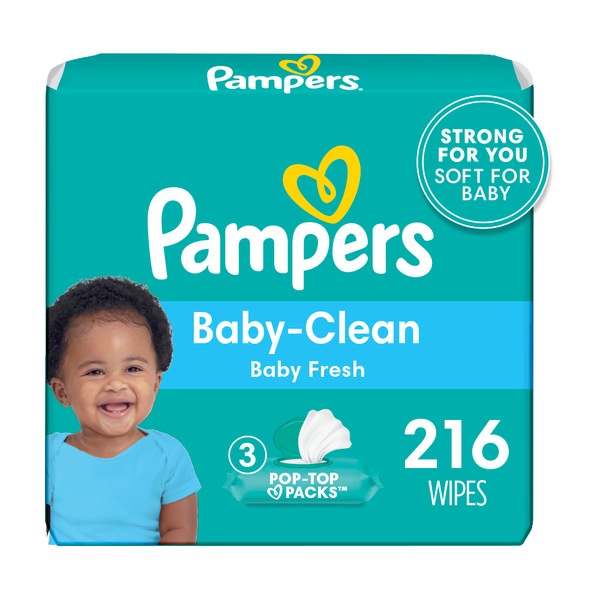 Pampers Baby Wipes Baby Fresh Refill 3 Pack Tub, 192CT