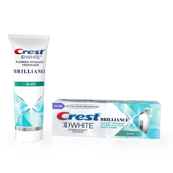 Crest 3D White Brilliance Blast Whitening Toothpaste, Energizing Mint, 4.1 oz