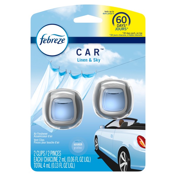 Febreze Auto Air Freshener Vent Clips, 2 CT