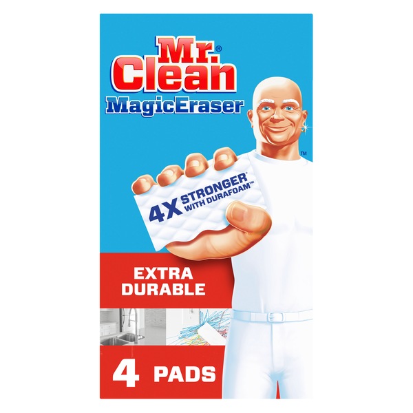 Mr. Clean Magic Eraser Extra Durable Cleaning Pads with Durafoam, 4 CT