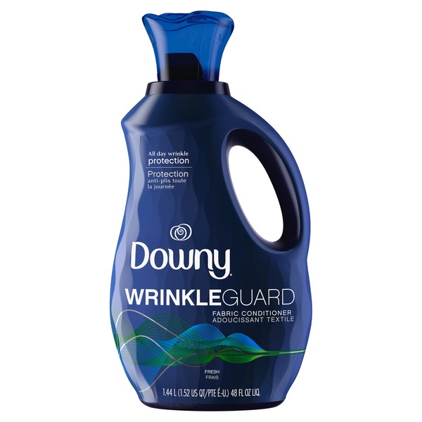 Downy WrinkleGuard Liquid Fabric Softener and Conditioner, Fresh, 48 OZ