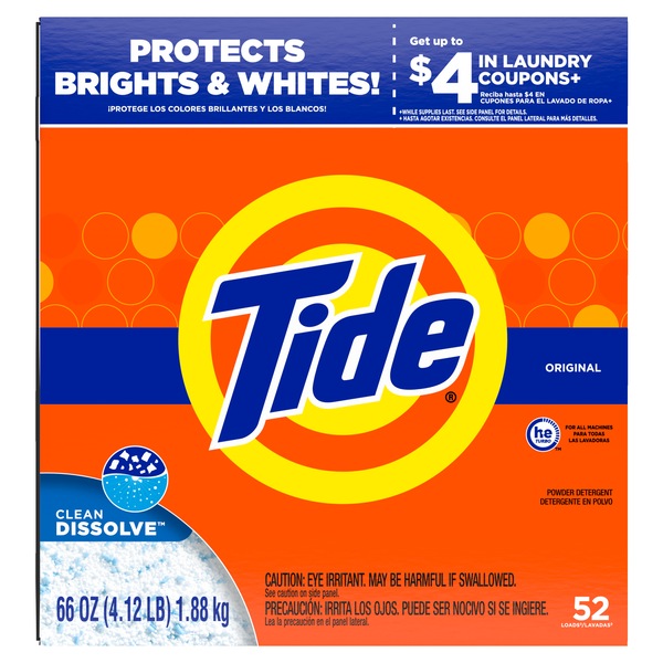 Tide Laundry Detergent Powder, Original, 66 OZ