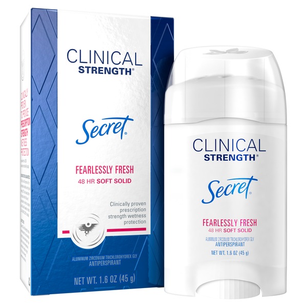 Secret Clinical Strength Antiperspirant and Deodorant for Women Smooth Solid, Fearlessly Fresh 1.6 oz