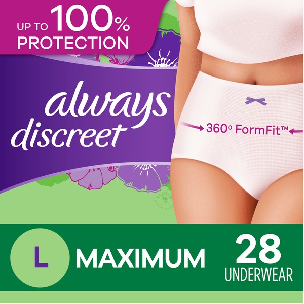 ALWAYS DISCREET MAX LONG 1.7X UNDERWEAR