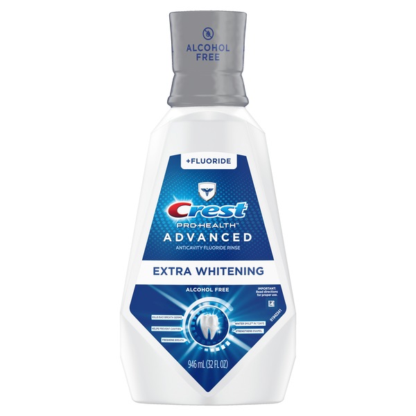 Crest Pro-Health Advanced Extra Whitening Mouthwash Energizing Mint Flavor, 32 OZ